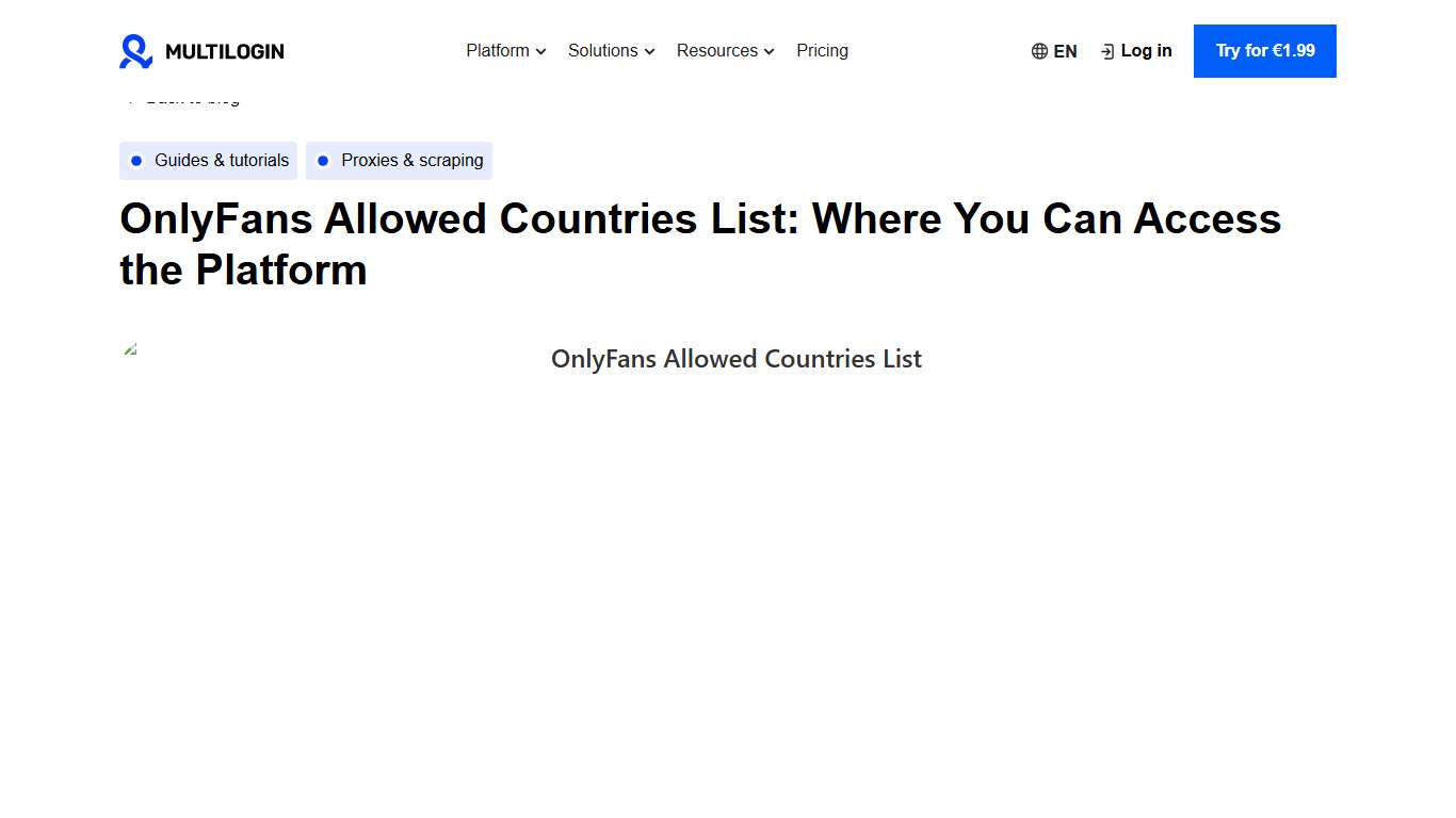 OnlyFans Allowed Countries List | Where Can You Use OnlyFans?