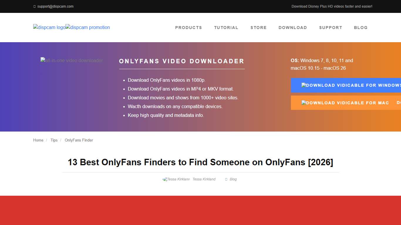 13 Best OnlyFans Finders to Find Someone on OnlyFans [2026] | DispCam